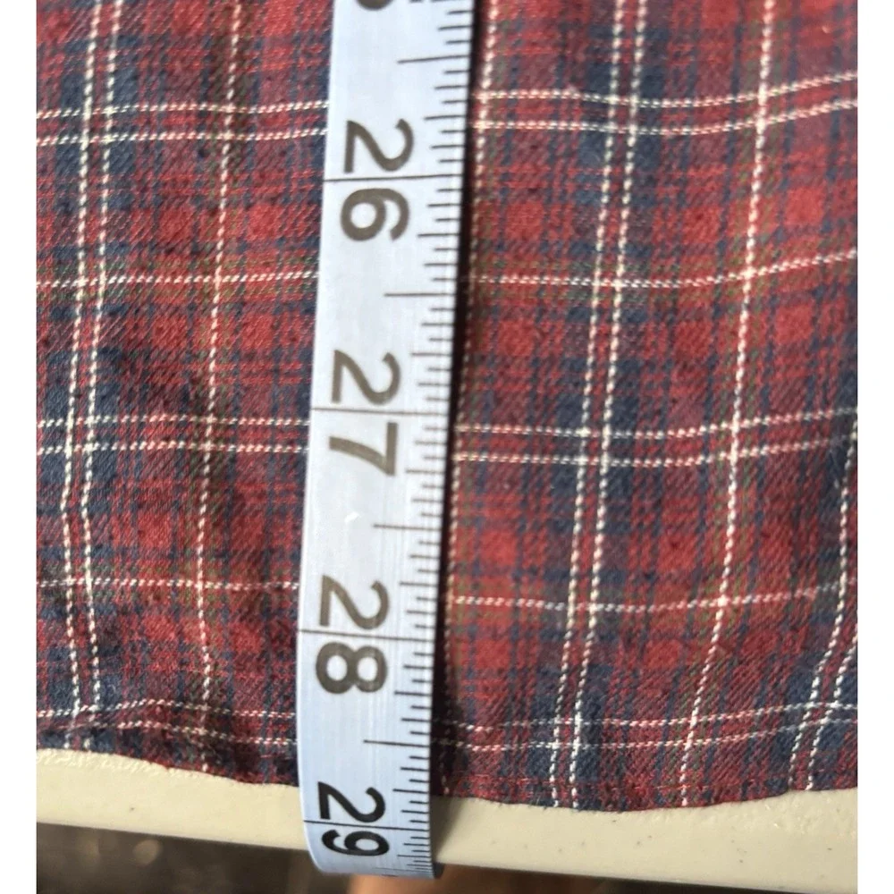 Vintage 80s Levi Strauss & CoPlaid Red Mens Shirt size Small